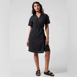 Athleta Playa Linen Wrap Dress